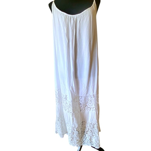 Elegant White Lace Cotton Dress Women’s Size 16 NWOT Slip-On Balletcore - Picture 10 of 10